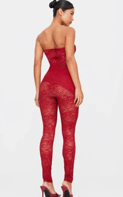 Lace Cut Out Corset Detailed Jumpsuit-PrettyLittleThing Discount