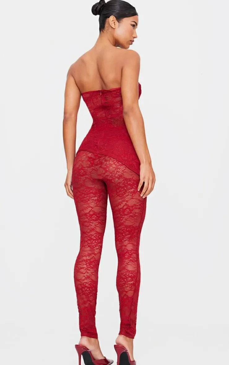 Lace Cut Out Corset Detailed Jumpsuit-PrettyLittleThing Discount