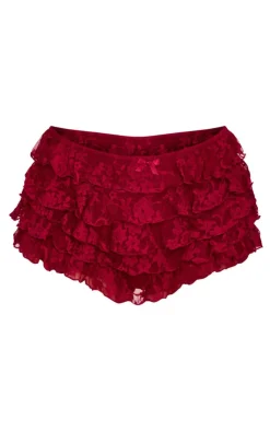 Lace Low Rise Frilly Bloomers-PrettyLittleThing Sale