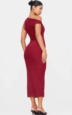 Lined Mesh Asymmetrical Knotted Midaxi Dress-PrettyLittleThing Outlet