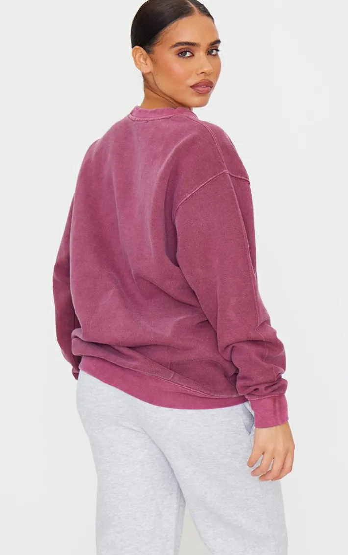 Burgundy Mayfair Athletics Oversized Sweatshirt