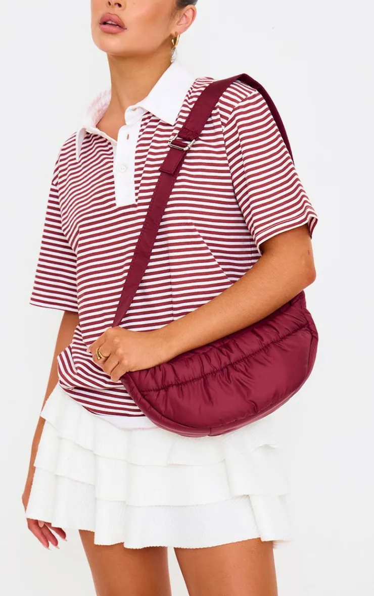 PrettyLittleThing Crossbody Bags*Nylon Ruched Pocket Cross Body Bag