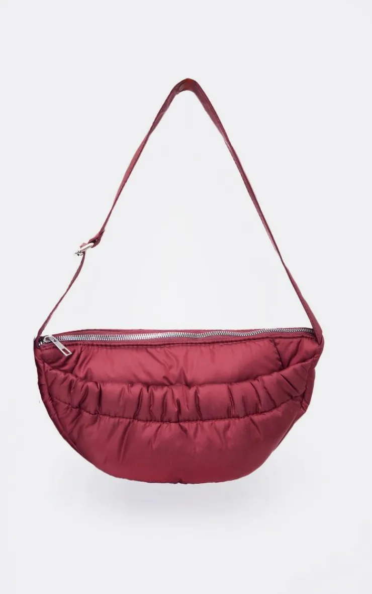 PrettyLittleThing Crossbody Bags*Nylon Ruched Pocket Cross Body Bag