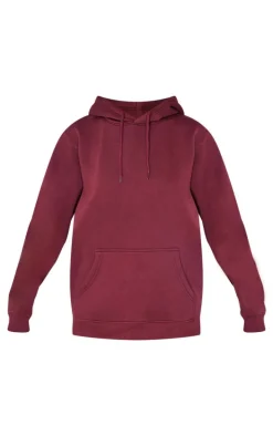 Burgundy Oversized Sweat Hoodie