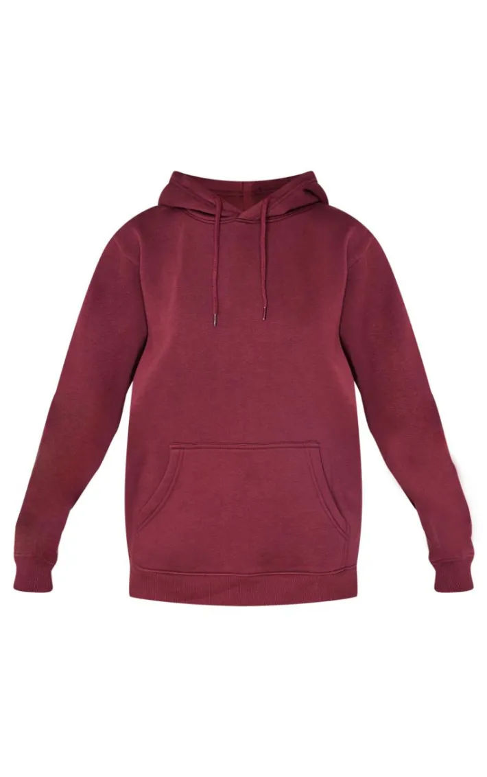 Burgundy Oversized Sweat Hoodie