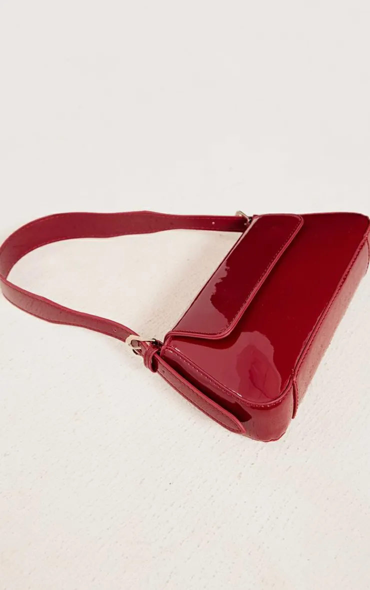 PrettyLittleThing Shoulder Bags*Patent Trapeze Shoulder Bag