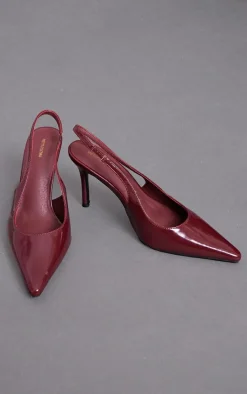 PrettyLittleThing High Heels*Pu Point Toe Sling Back High Heeled Courts