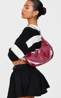 PrettyLittleThing Shoulder Bags*Rounded Patent Shoulder Bag
