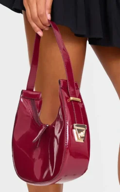 PrettyLittleThing Shoulder Bags*Rounded Patent Shoulder Bag