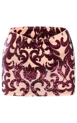 Sequin Jacquard Panties Insert Mini Skirt-PrettyLittleThing Outlet
