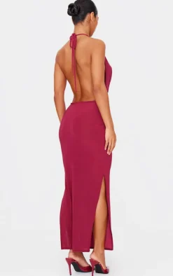 Slinky Cowl Halterneck Maxi Dress-PrettyLittleThing Best