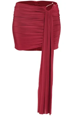 Slinky Jersey Draped Mini Skirt-PrettyLittleThing Sale