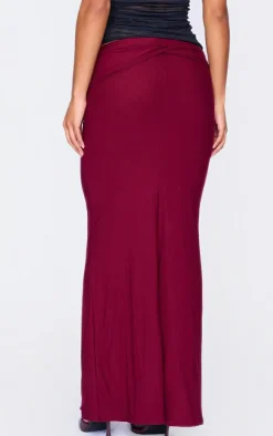 PrettyLittleThing Christmas Day Outfits*Slinky Jersey Twisted Waist Detail Maxi Skirt