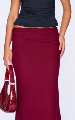 PrettyLittleThing Christmas Day Outfits*Slinky Jersey Twisted Waist Detail Maxi Skirt