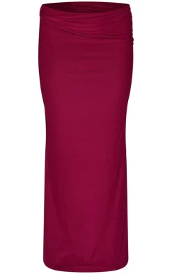 PrettyLittleThing Christmas Day Outfits*Slinky Jersey Twisted Waist Detail Maxi Skirt