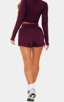 PrettyLittleThing Gym Shorts*Burgundy Soft Touch Runner Shorts
