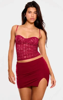 Split Mini Skirt-PrettyLittleThing Outlet