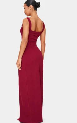 Straight Neck Maxi Dress-PrettyLittleThing Sale