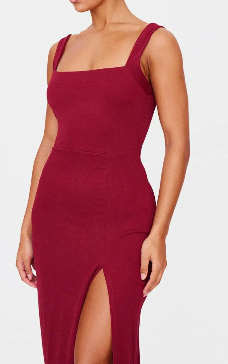 Straight Neck Maxi Dress-PrettyLittleThing Sale
