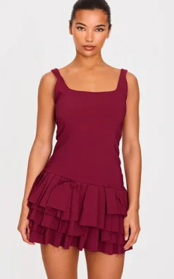 Stretch Woven Extreme Pleated Shift Dress-PrettyLittleThing Hot