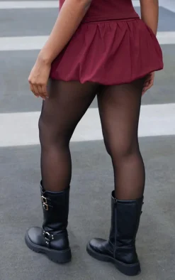 PrettyLittleThing Thanksgiving Outfits*Stretch Woven Micro Mini Puffball Skirt