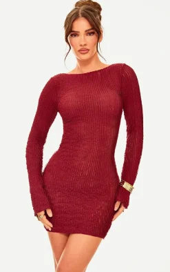 Textu Backless Tie Bodycon Dress-PrettyLittleThing Online