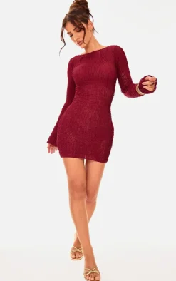 Textu Backless Tie Bodycon Dress-PrettyLittleThing Online