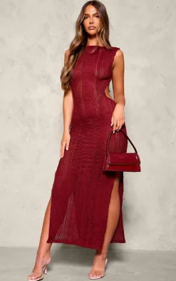 Texture Extreme Back Cut Out Maxi Dress-PrettyLittleThing Hot