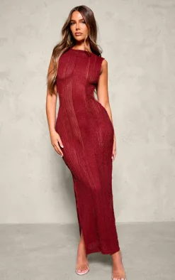 Texture Extreme Back Cut Out Maxi Dress-PrettyLittleThing Hot