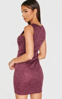 Textured Sleeveless Bodycon Dress-PrettyLittleThing Outlet
