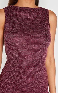Textured Sleeveless Bodycon Dress-PrettyLittleThing Outlet