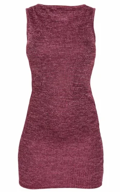Textured Sleeveless Bodycon Dress-PrettyLittleThing Outlet
