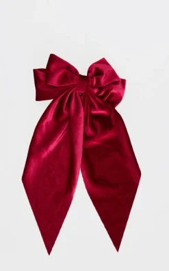 PrettyLittleThing Hair Accessories*Velvet Oversized Bow Bauble