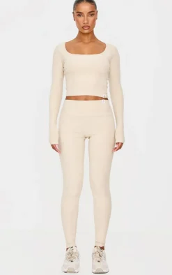 PrettyLittleThing Workout Tops*Brushed Rib Square Neck Underlayer Top