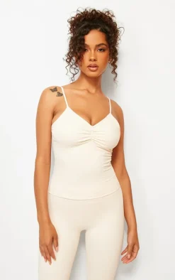 PrettyLittleThing Snatched*Snatched Sculpt Ruched Bust Strappy Cami Top