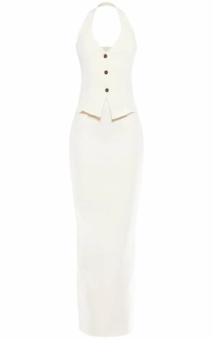 Vest Detail Maxi Dress-PrettyLittleThing