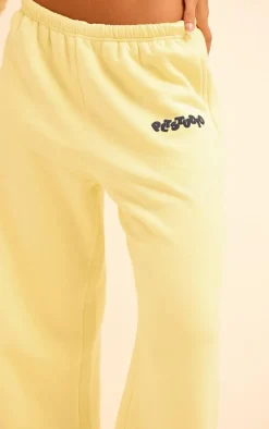 Butter Yellow PLT Studio Archive Puff Print Thin Waistband Sweatpants