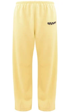 Butter Yellow PLT Studio Archive Puff Print Thin Waistband Sweatpants