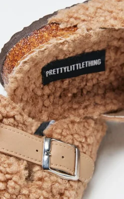 PrettyLittleThing Mules*Borg Round Toe Buckle Mule Clogs