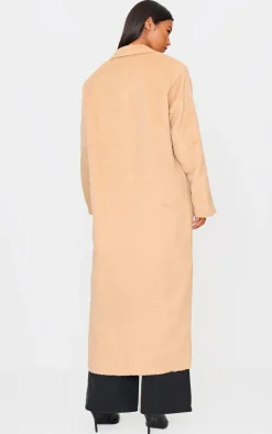 PrettyLittleThing Wool Coats*Brushed Wool Look Oversized Drop Shoulder Coat