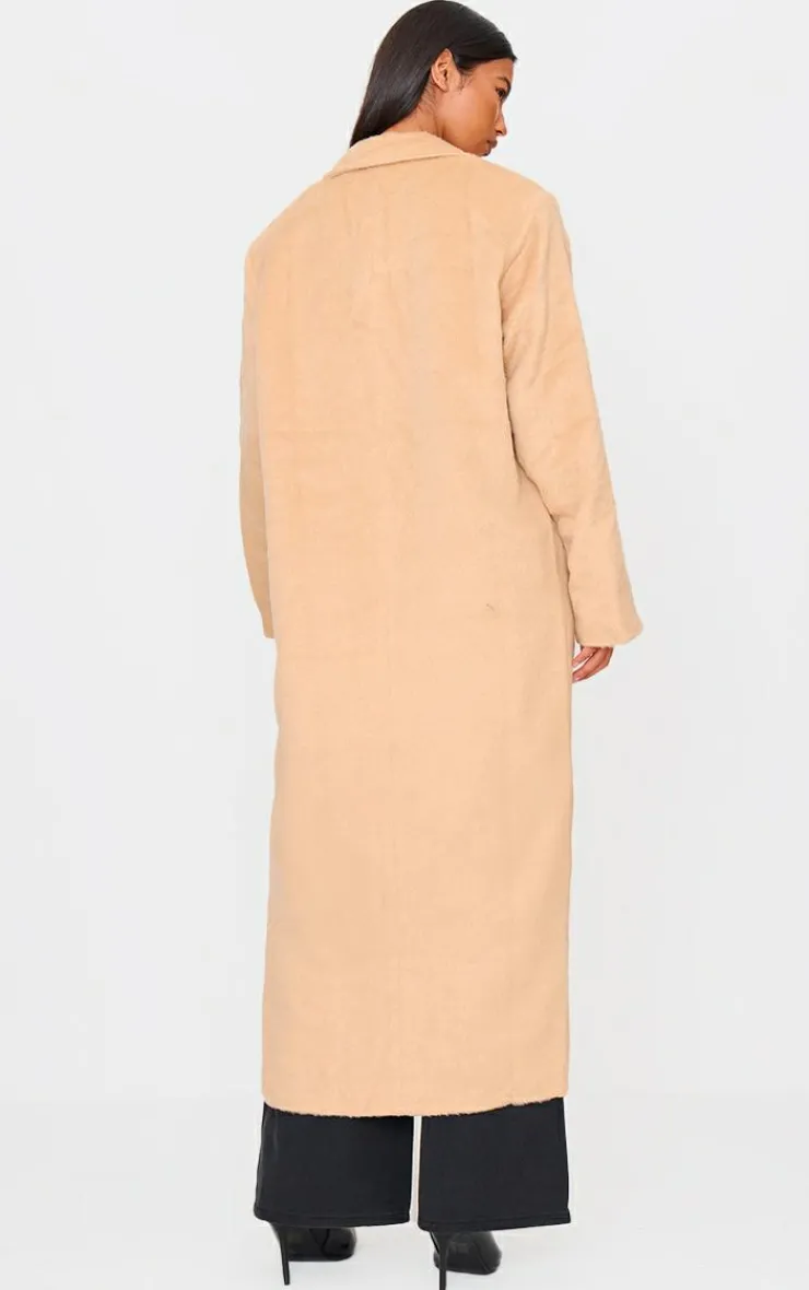 PrettyLittleThing Wool Coats*Brushed Wool Look Oversized Drop Shoulder Coat