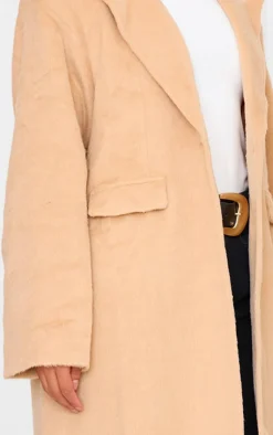 PrettyLittleThing Wool Coats*Brushed Wool Look Oversized Drop Shoulder Coat