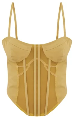 Outlet PrettyLittleThing Cargo Panelled Corset Camel