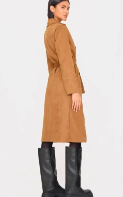 PrettyLittleThing Trench Coats*Faux Suede Trench Coat