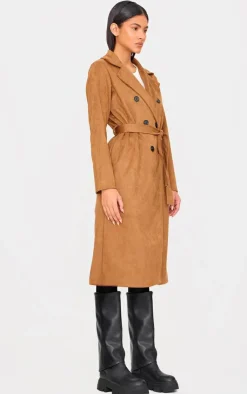 PrettyLittleThing Trench Coats*Faux Suede Trench Coat