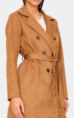 PrettyLittleThing Trench Coats*Faux Suede Trench Coat
