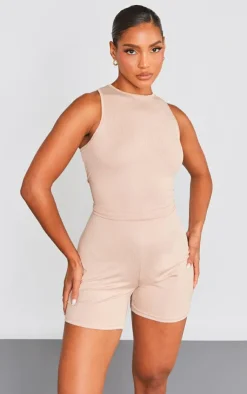 PrettyLittleThing Unitards*Ribbed Racer Unitard