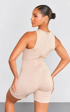 PrettyLittleThing Unitards*Ribbed Racer Unitard