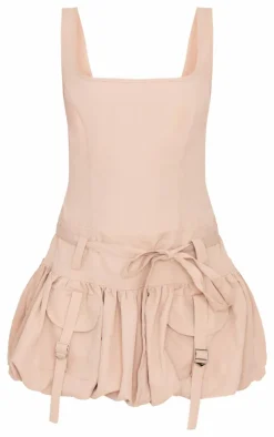 Square Neck Puffball Dress-PrettyLittleThing Clearance