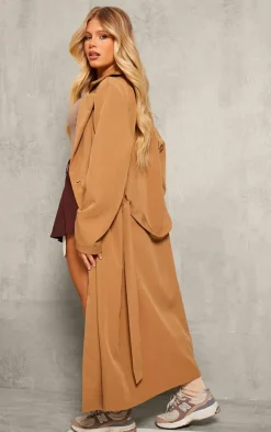 PrettyLittleThing Trench Coats*Structured Midi Trench Coat